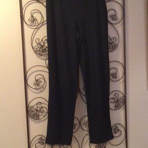 Susan Graver Pants Black Large Straight Leg NWOT A7932